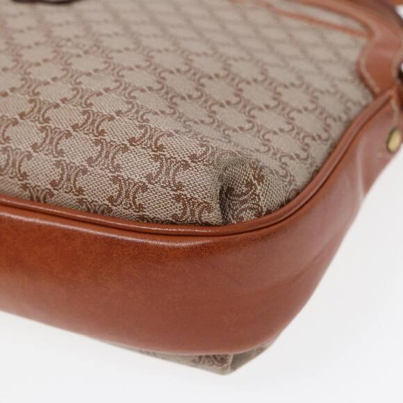 CELINE Macadam Canvas Shoulder Bag Beige Gold - Picture 15 of 16